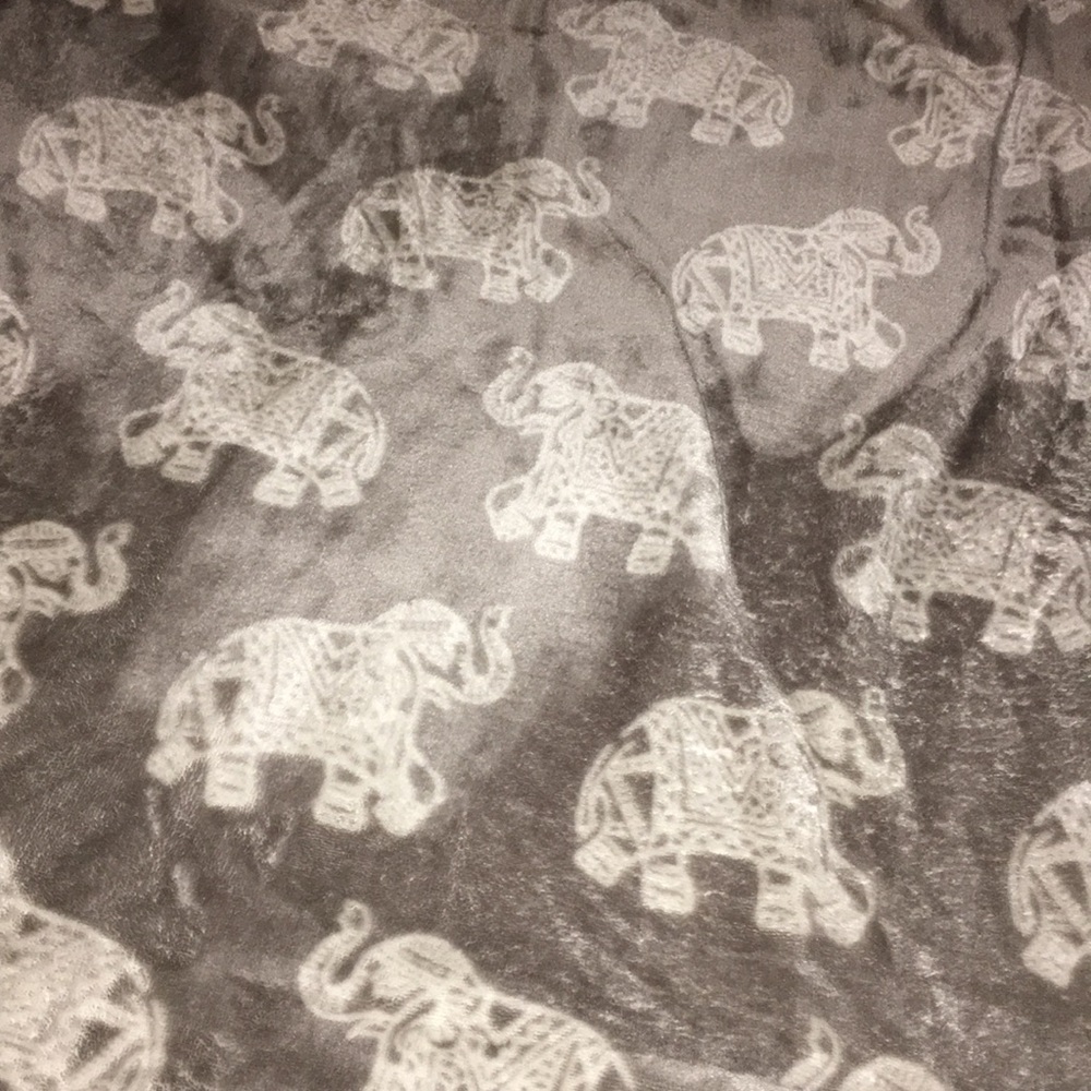 Soft Grey elephant throw blanket